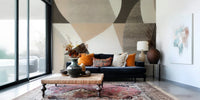 Geometric Harmony Earth Tones Wall Mural - Wallanza