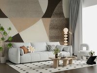 Geometric Harmony Earth Tones Wall Mural - Wallanza