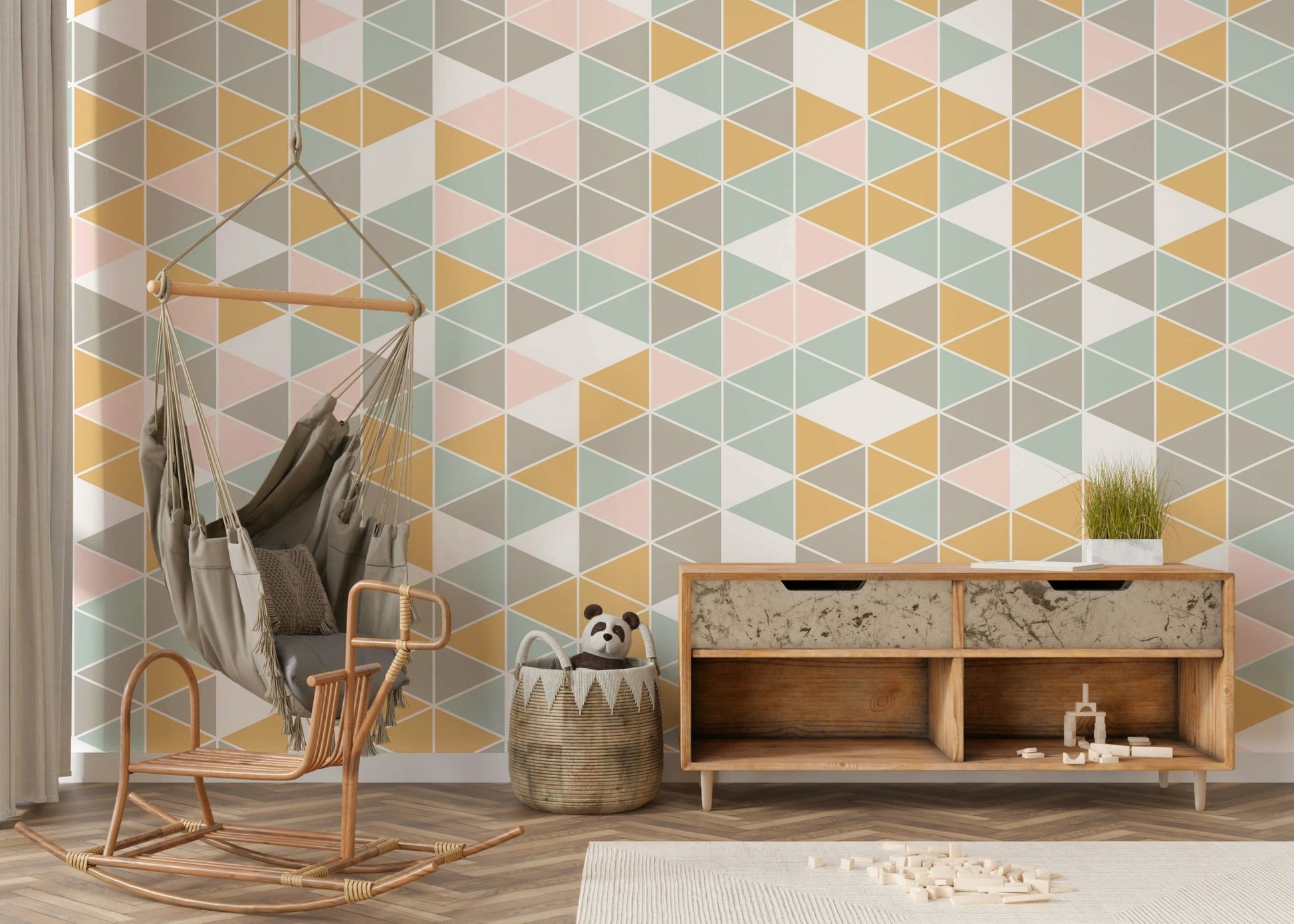 Geometric Harmony Wall Mural  room decor