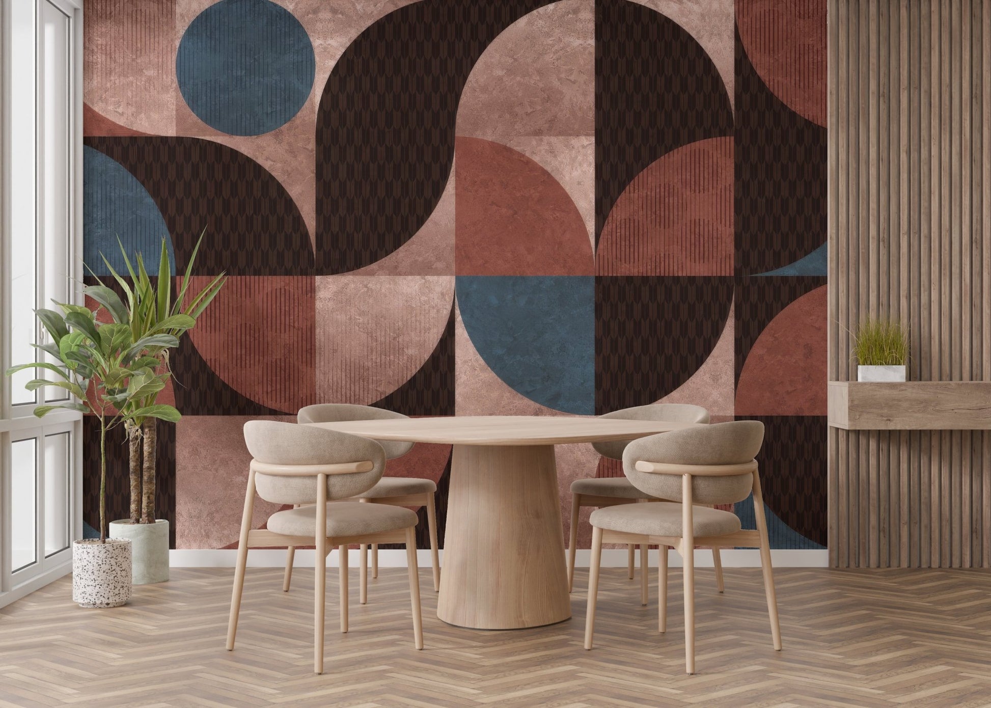 Geometric Harmony Wallpaper Mural - Wallanza