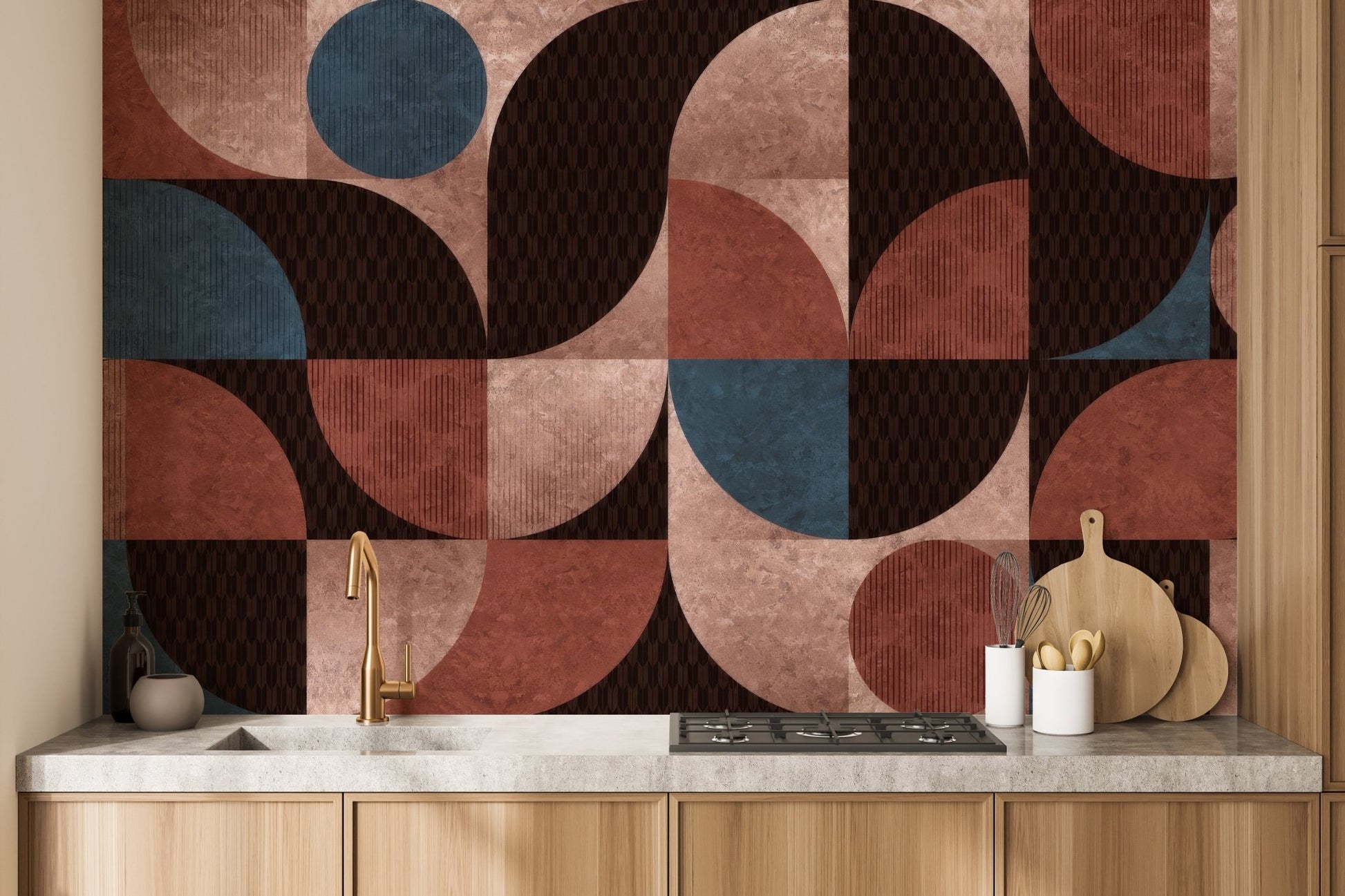 Geometric Harmony Wallpaper Mural - Wallanza