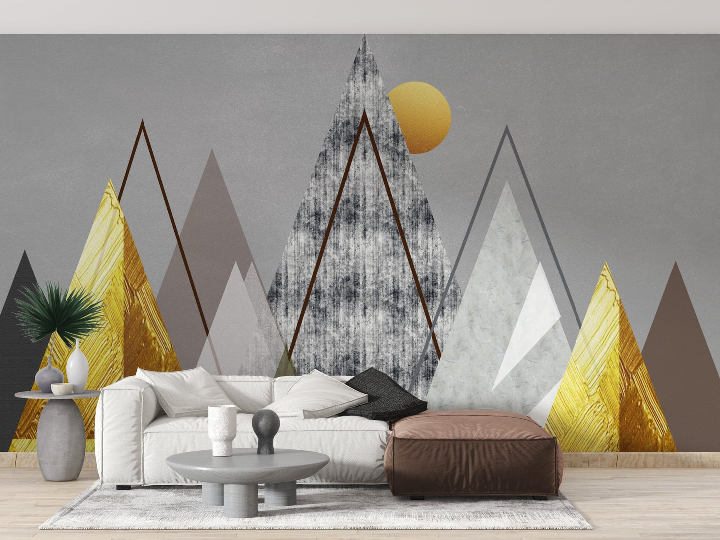 Geometric Horizon Wallpaper Mural - Wallanza