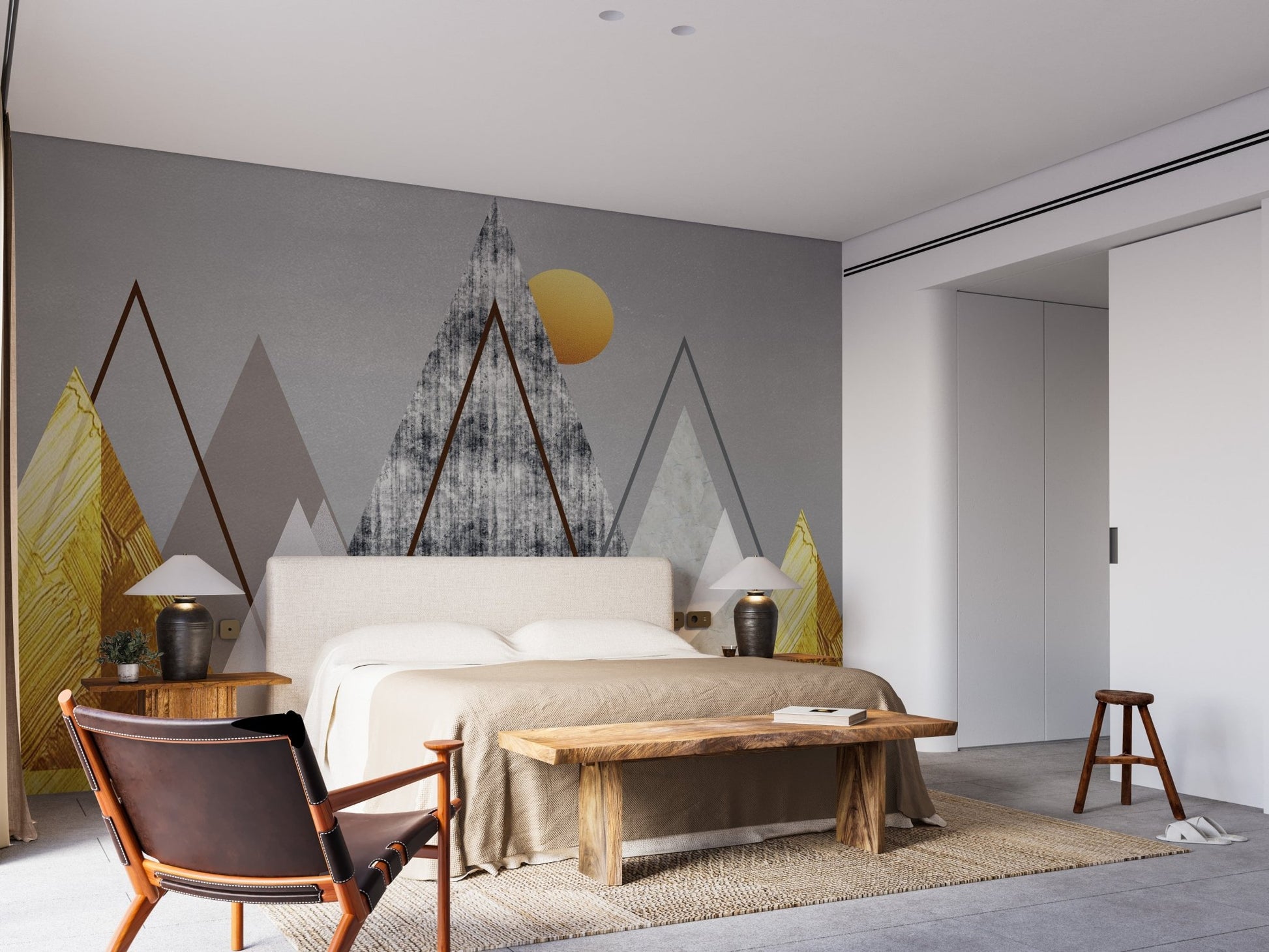 Geometric Horizon Wallpaper Mural - Wallanza