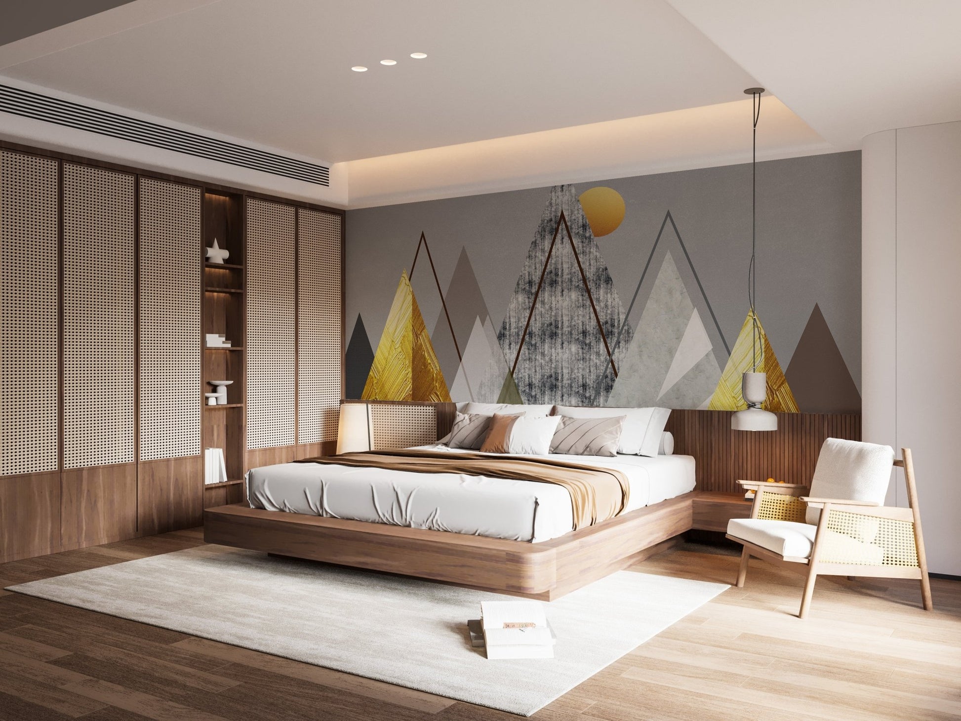 Geometric Horizon Wallpaper Mural - Wallanza