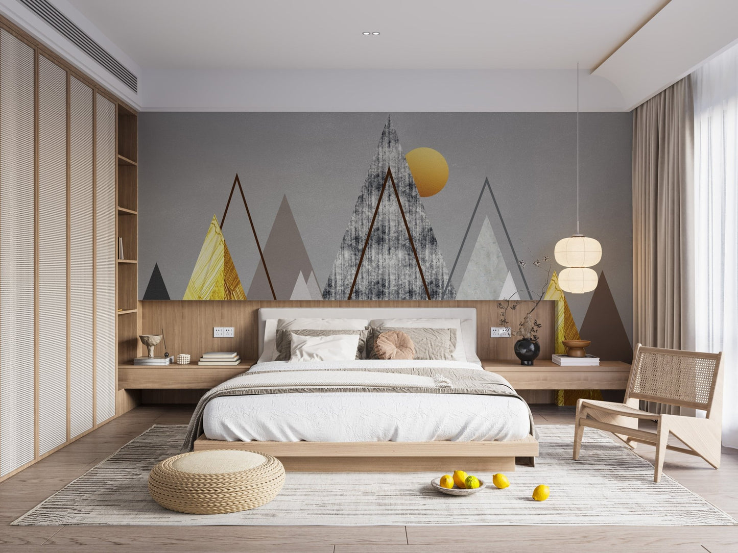 Geometric Horizon Wallpaper Mural - Wallanza