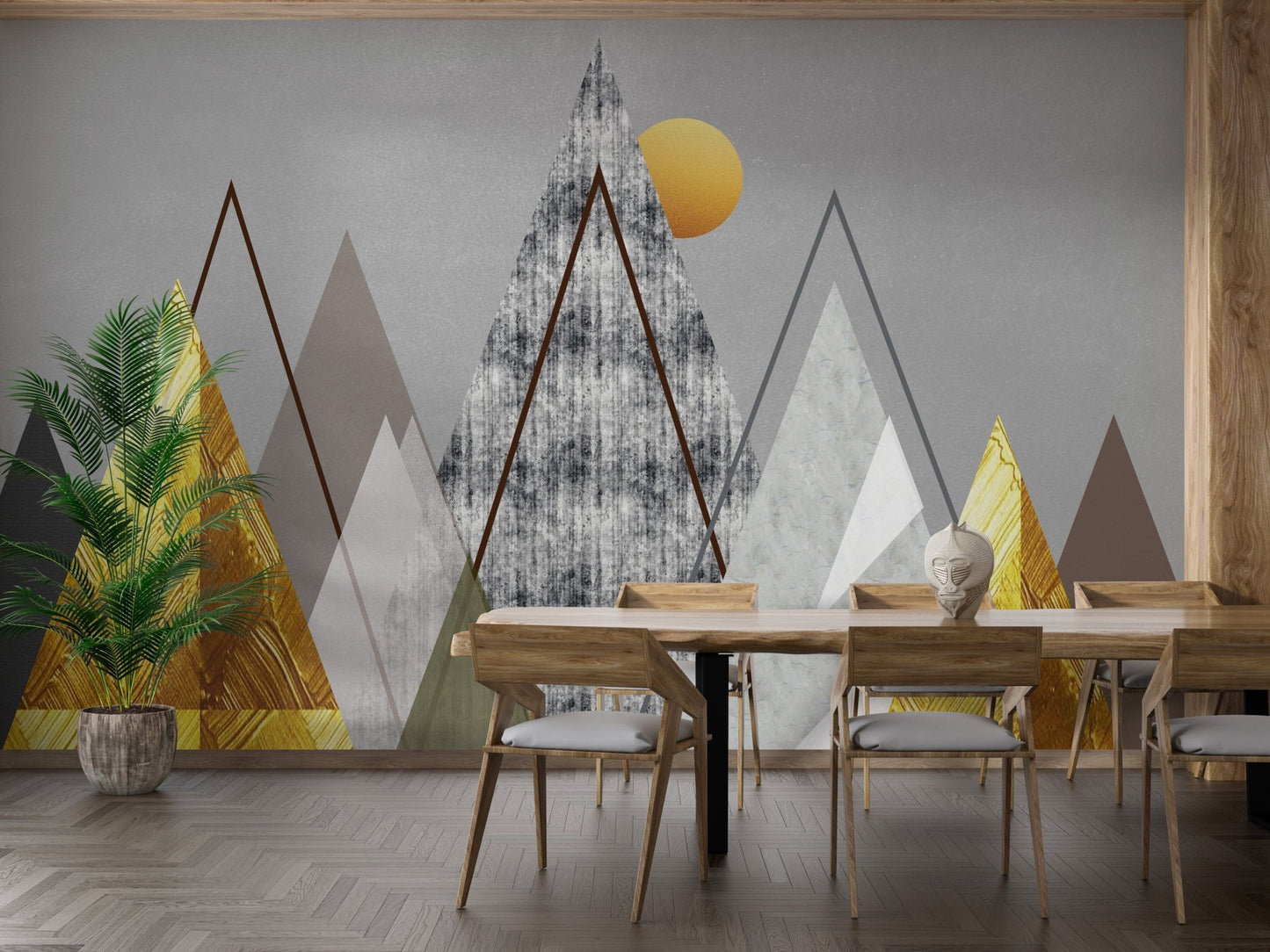 Geometric Horizon Wallpaper Mural - Wallanza