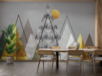 Geometric Horizon Wallpaper Mural - Wallanza