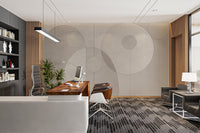 Modern interior with Geometric Pattern Circles Gray Wall Murals.
