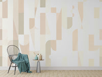 Geometric Sepia Wall Mural - Wallanza