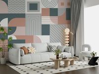 Geometric Wall Mural - Wallanza
