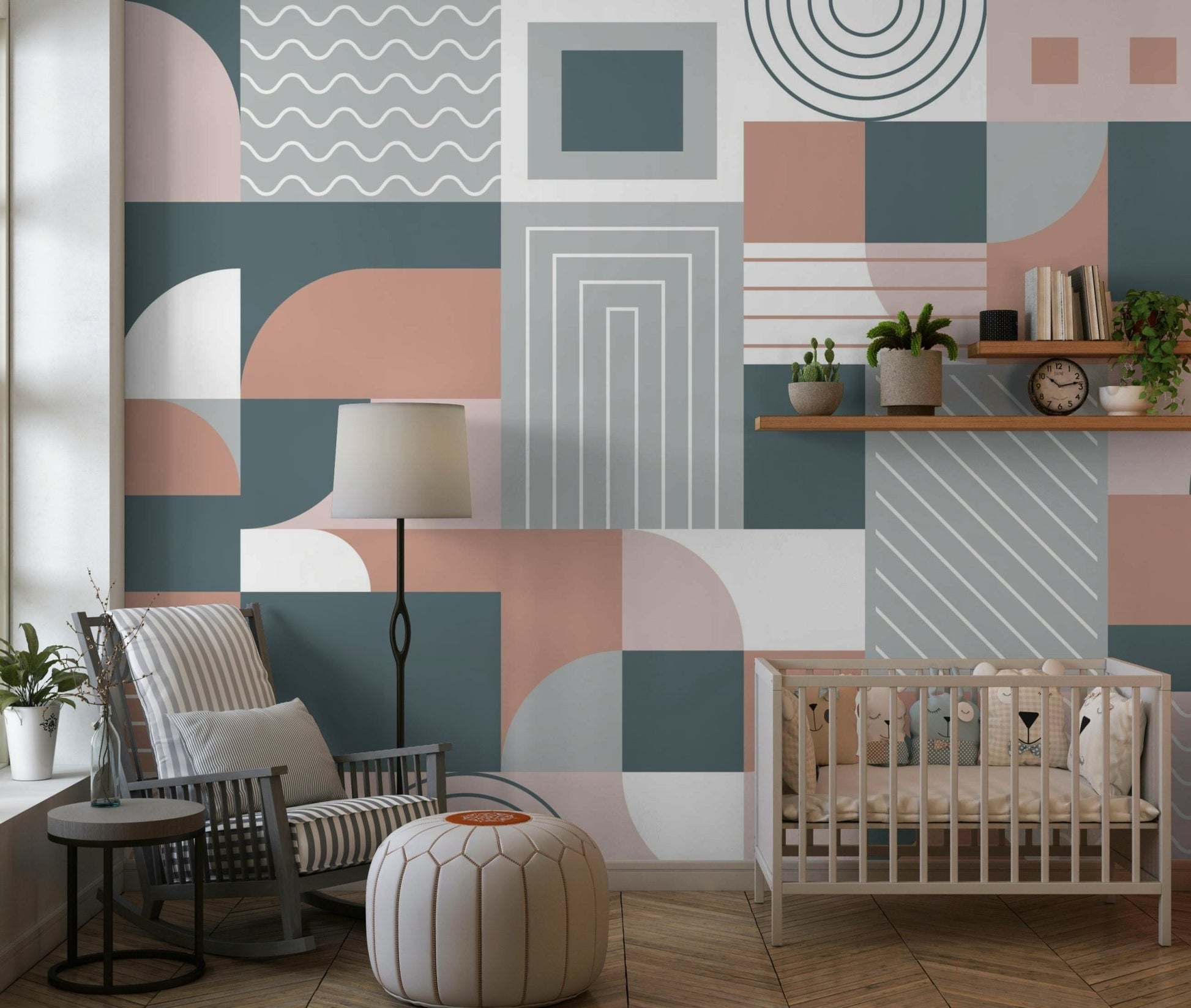 Geometric Wall Mural - Wallanza