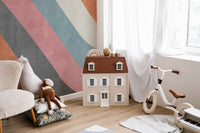 Geometric waves wallpaper adds movement
