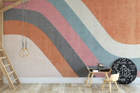 Modern waves mural for vibrant home decor
