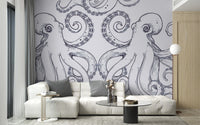 Giant Octopus Sea Wall Mural - Wallanza