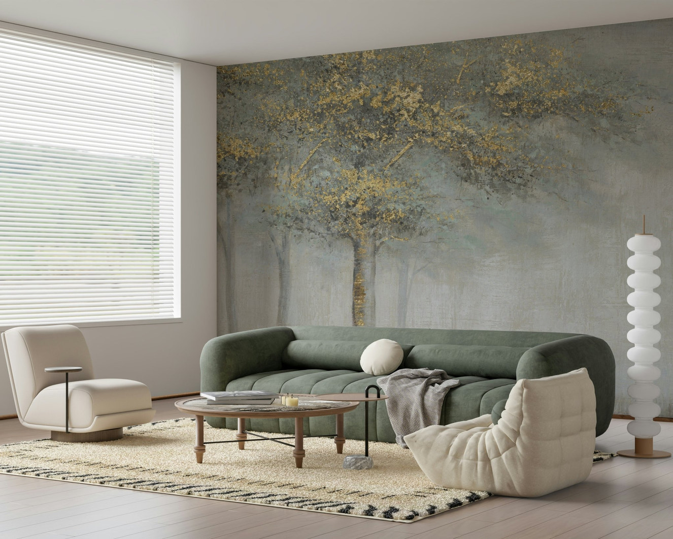 Gilded Grove Wall Mural - Wallanza