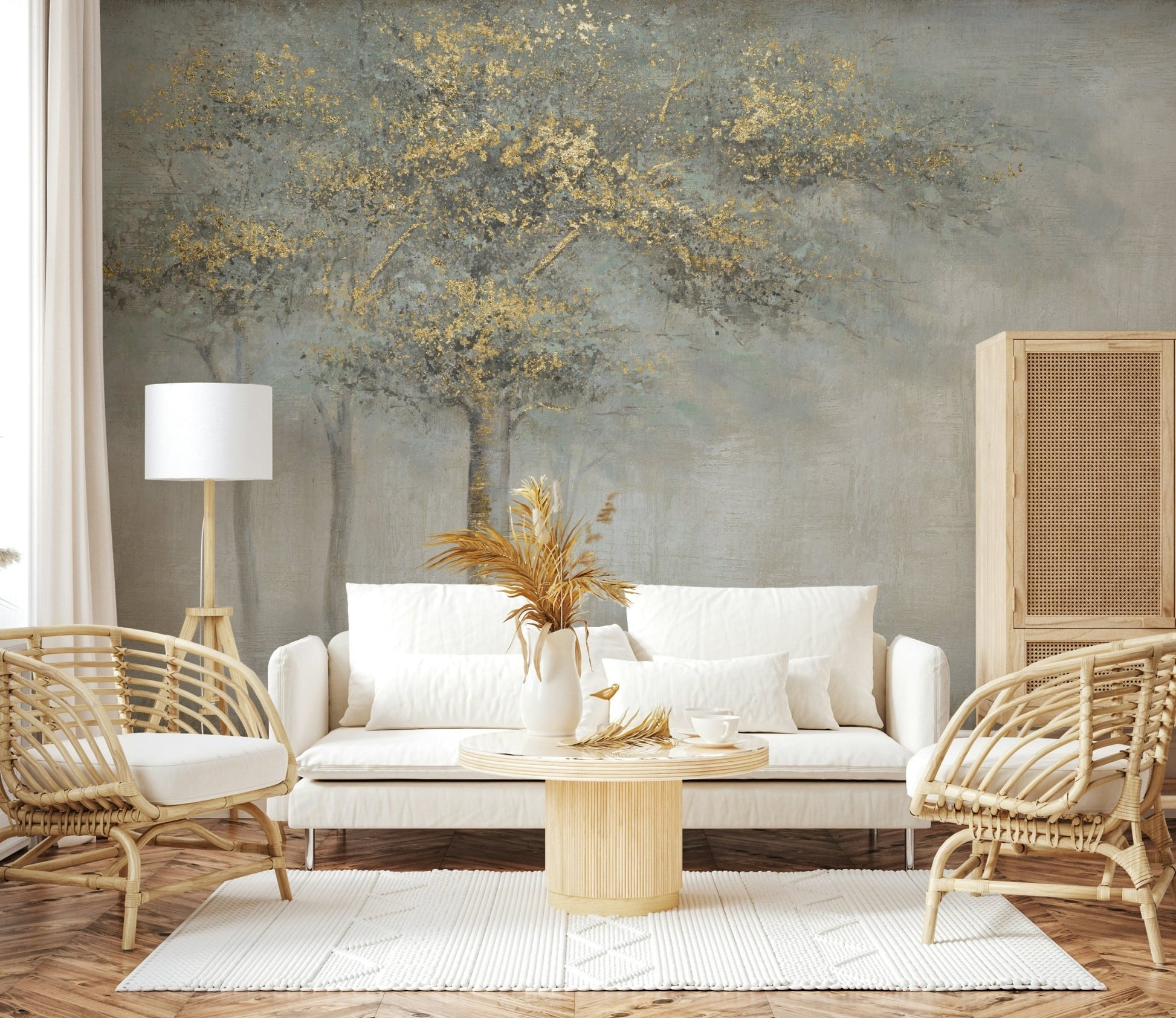 Gilded Grove Wall Mural - Wallanza