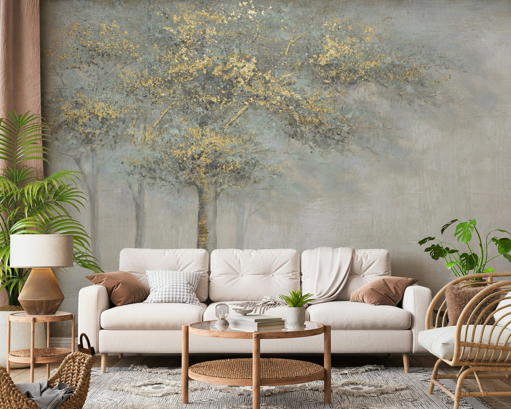 Gilded Grove Wall Mural - Wallanza