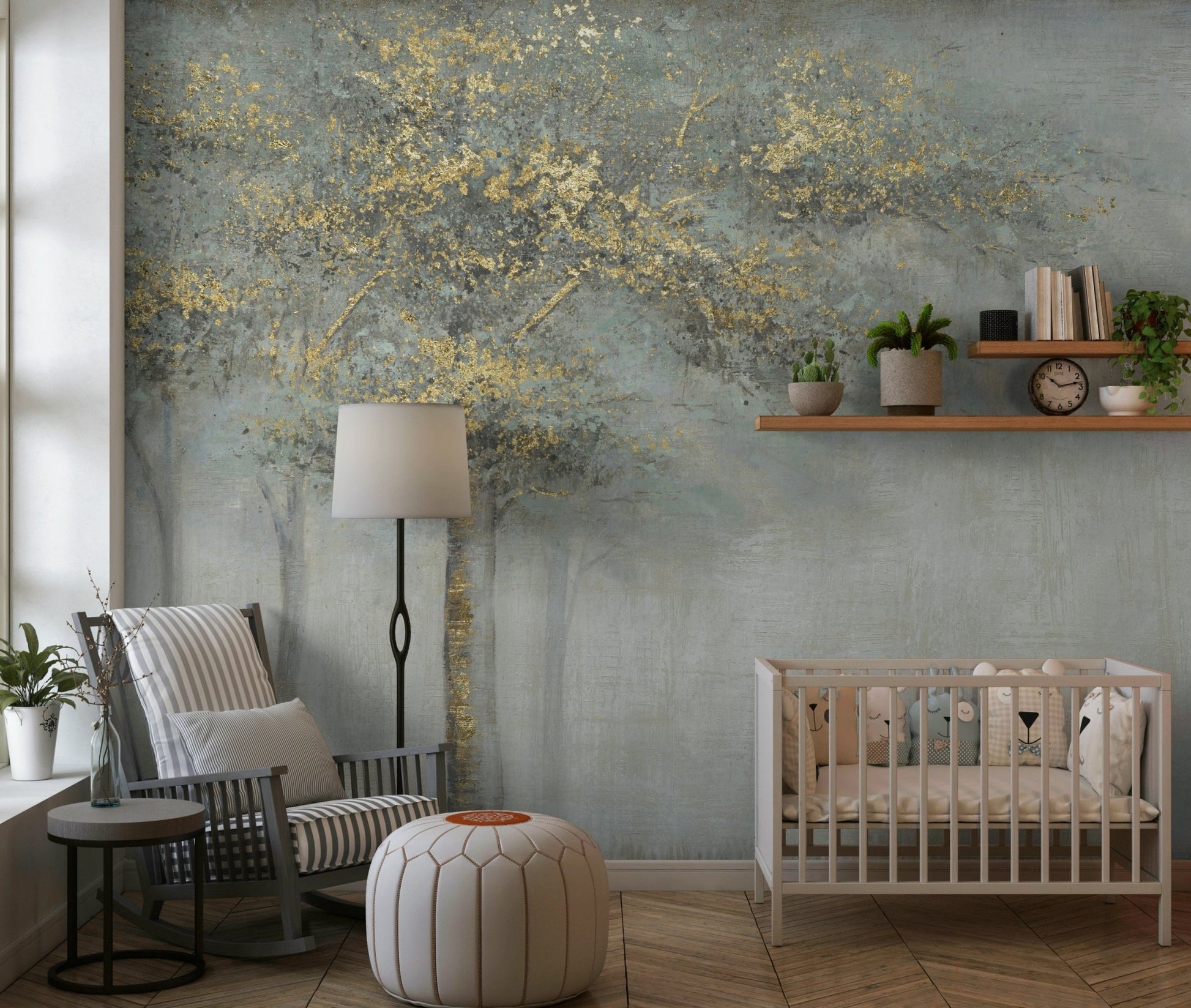 Gilded Grove Wall Mural - Wallanza