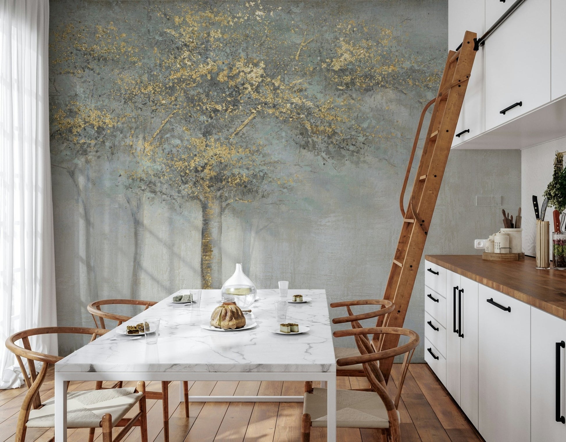 Gilded Grove Wall Mural - Wallanza