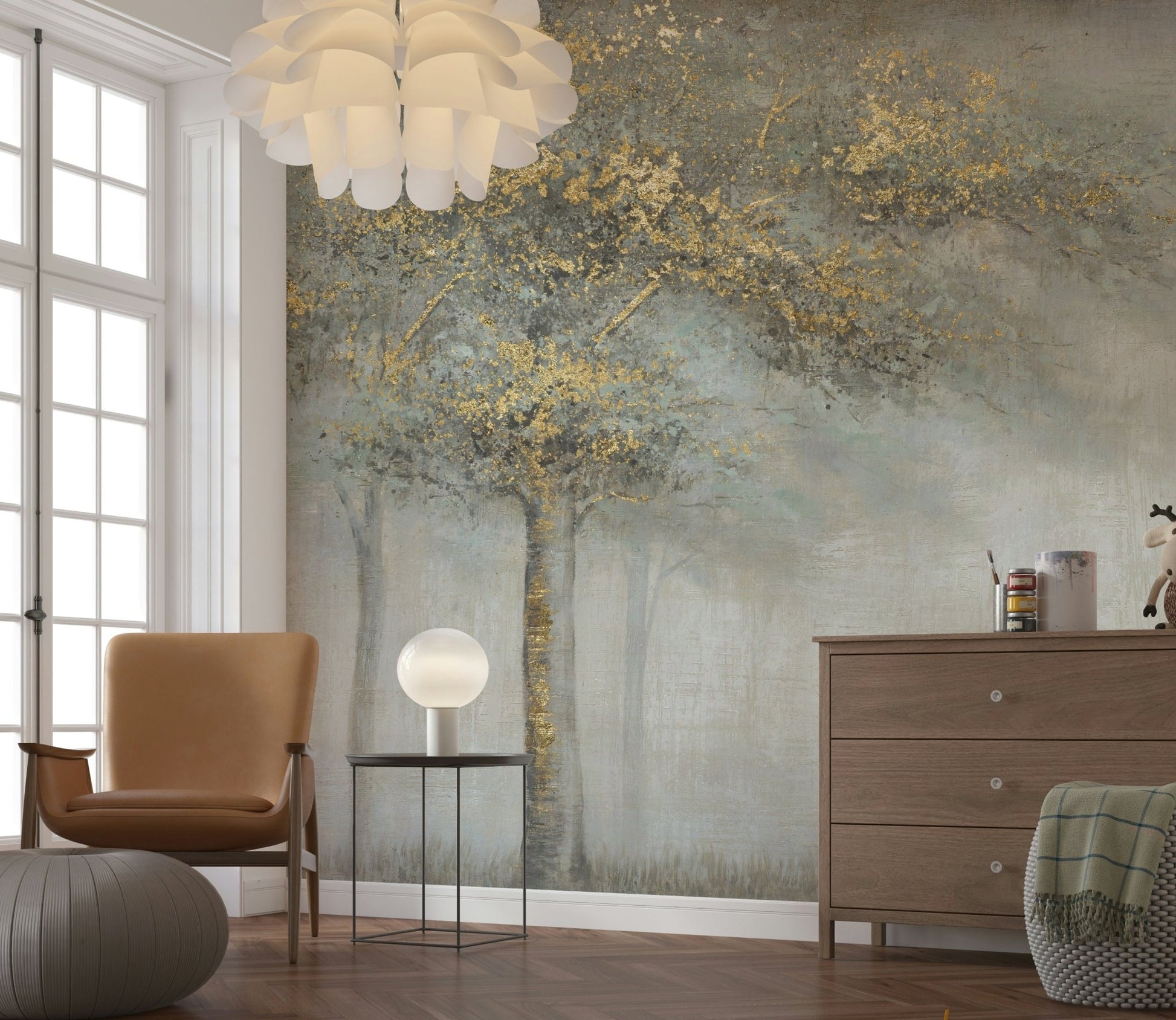 Gilded Grove Wall Mural - Wallanza