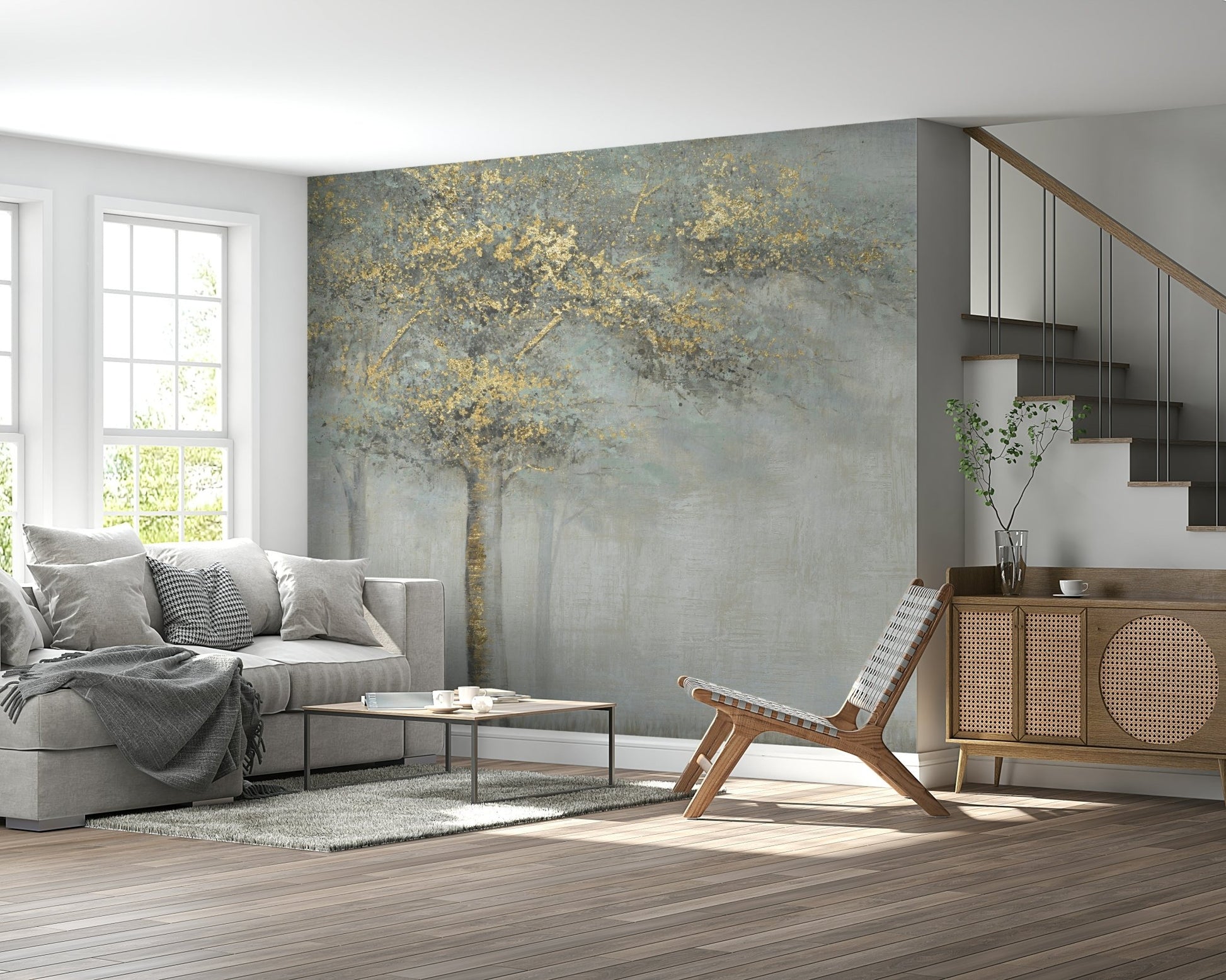 Gilded Grove Wall Mural - Wallanza