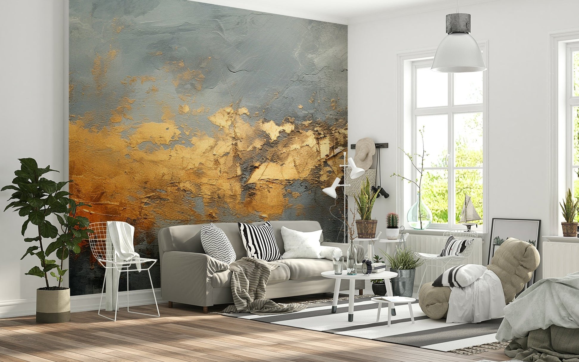 Gilded Horizon Wall Mural - Wallanza