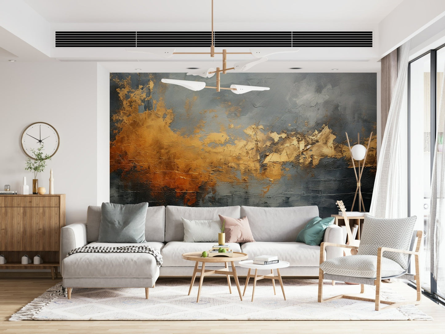 Gilded Horizon Wall Mural - Wallanza