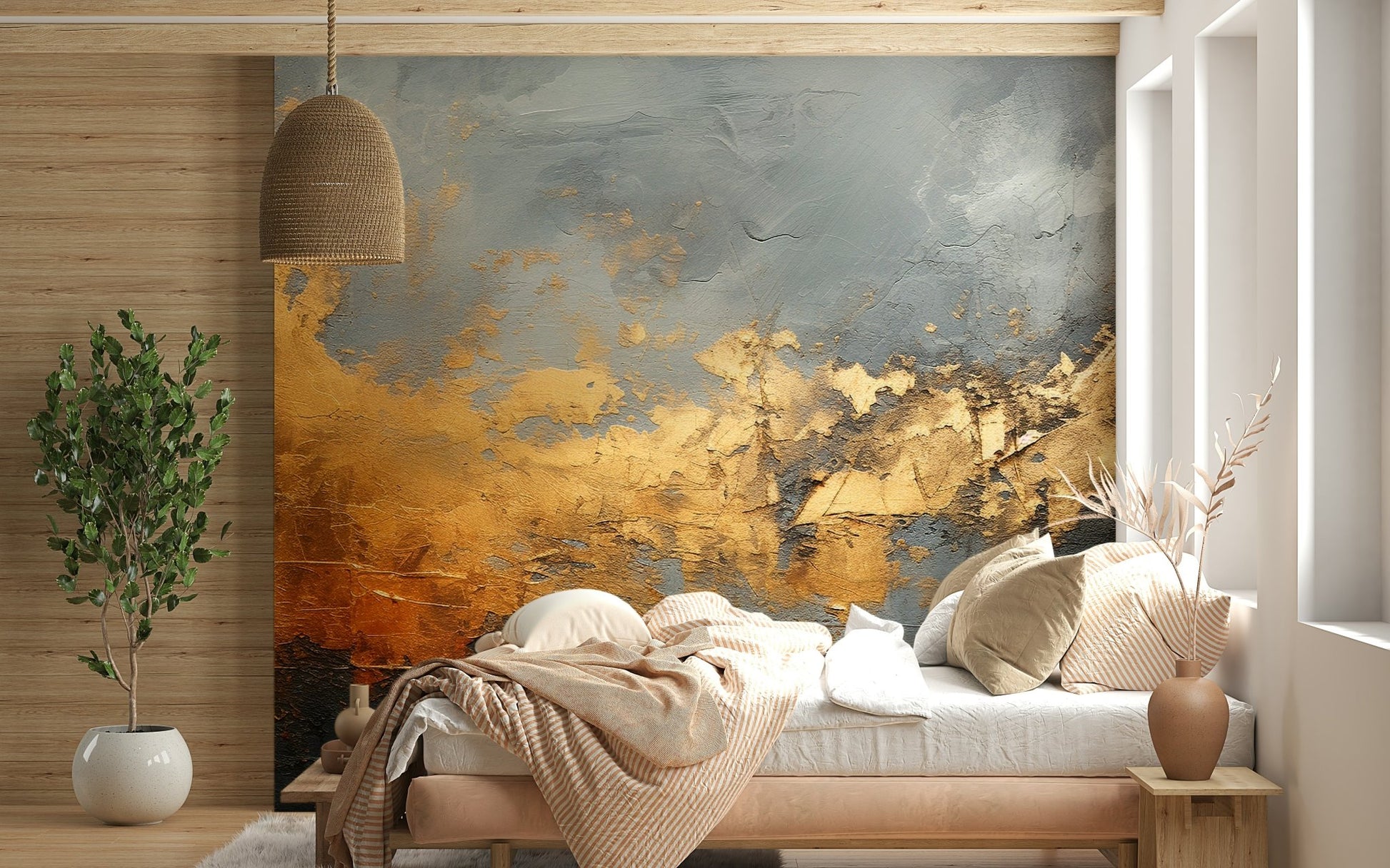 Gilded Horizon Wall Mural - Wallanza