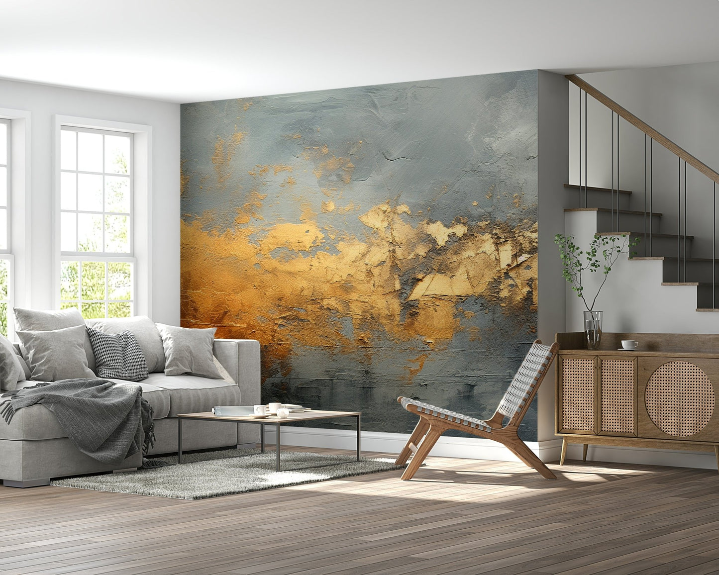 Gilded Horizon Wall Mural - Wallanza
