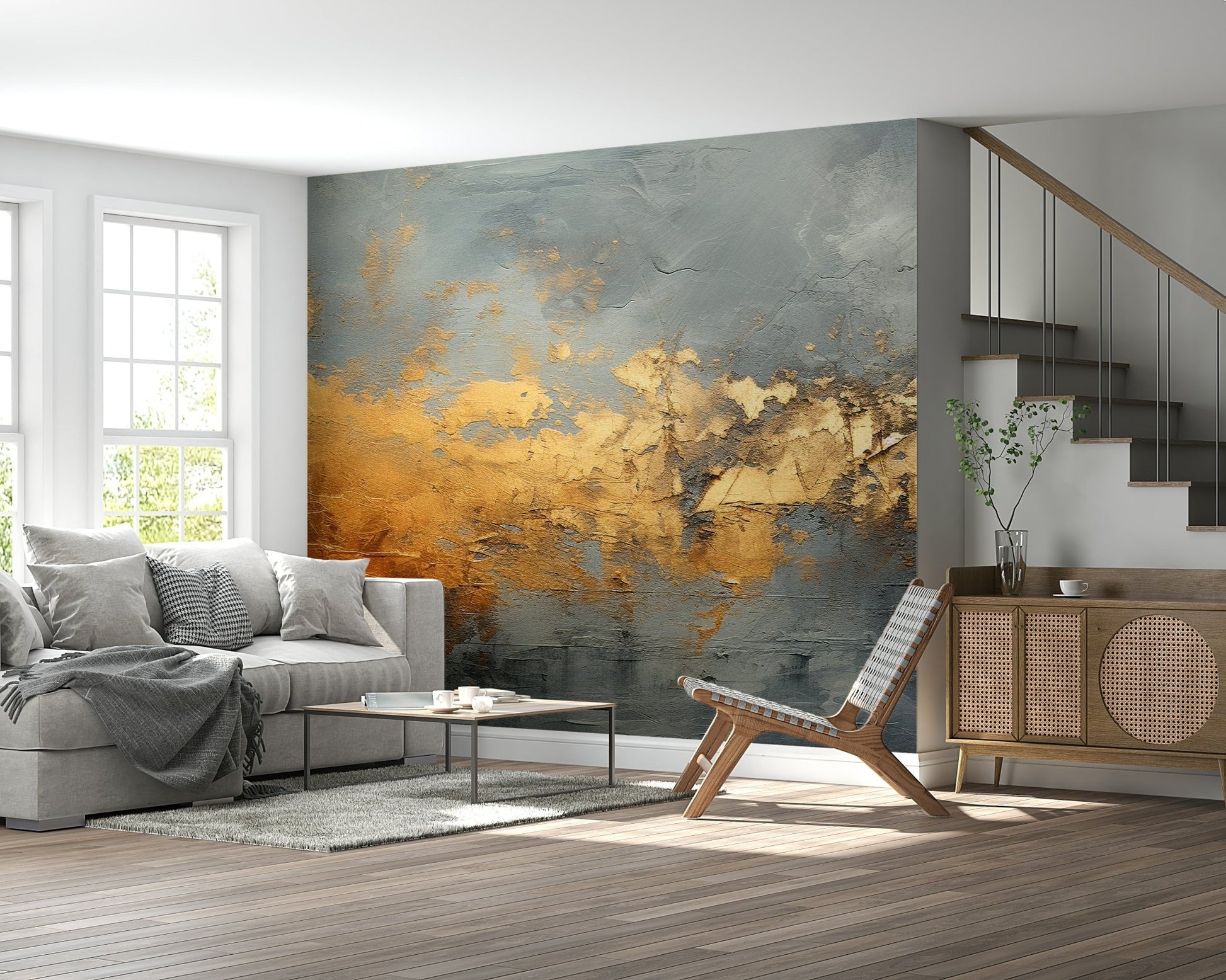 Gilded Horizon Wall Mural - Wallanza