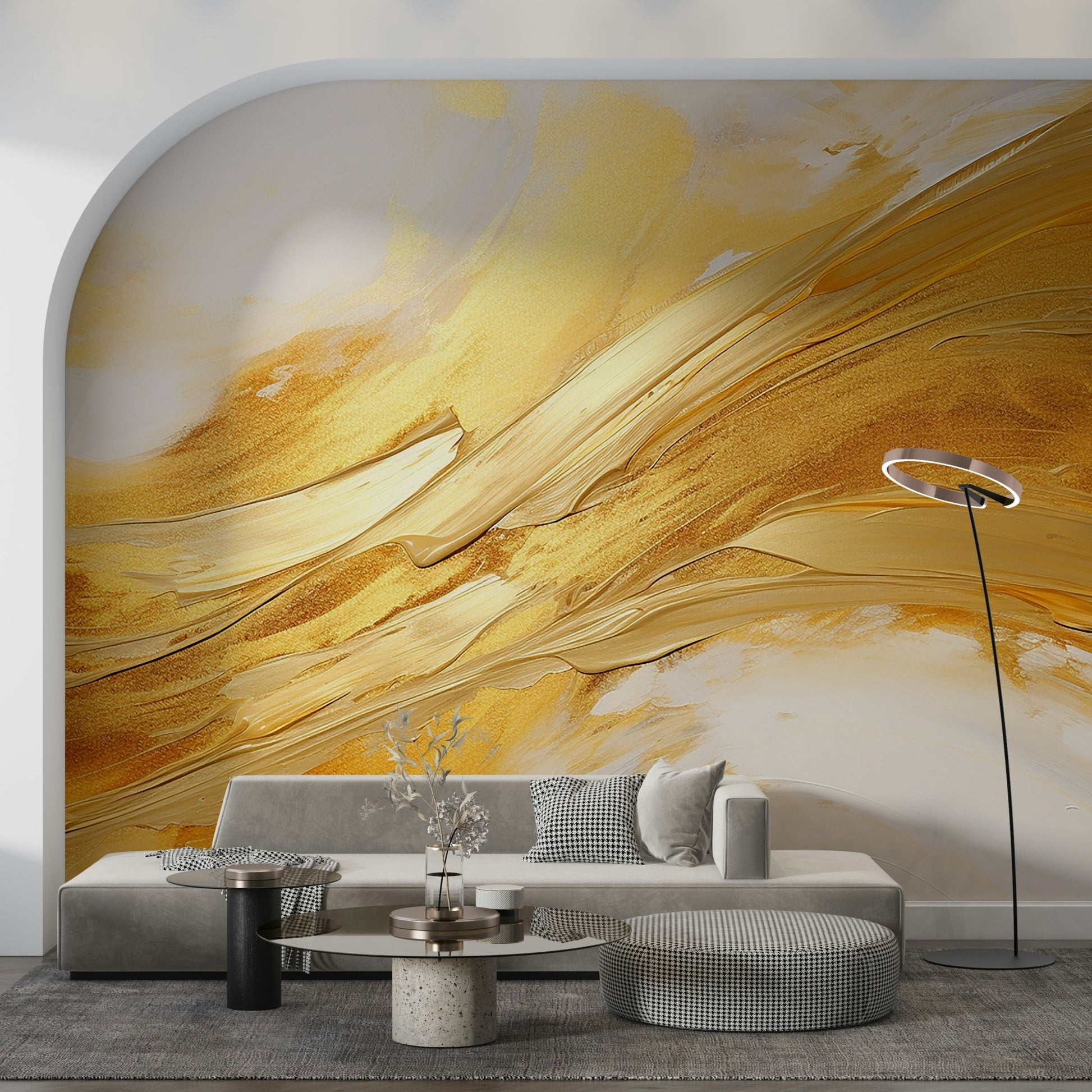 Gilded Horizons Wall Mural - Wallanza