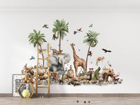 Artistic animal wallpaper with a red panda and koala.