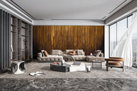 Gold Geometric Line Wallpaper Mural - Wallanza