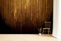 Gold Geometric Line Wallpaper Mural - Wallanza