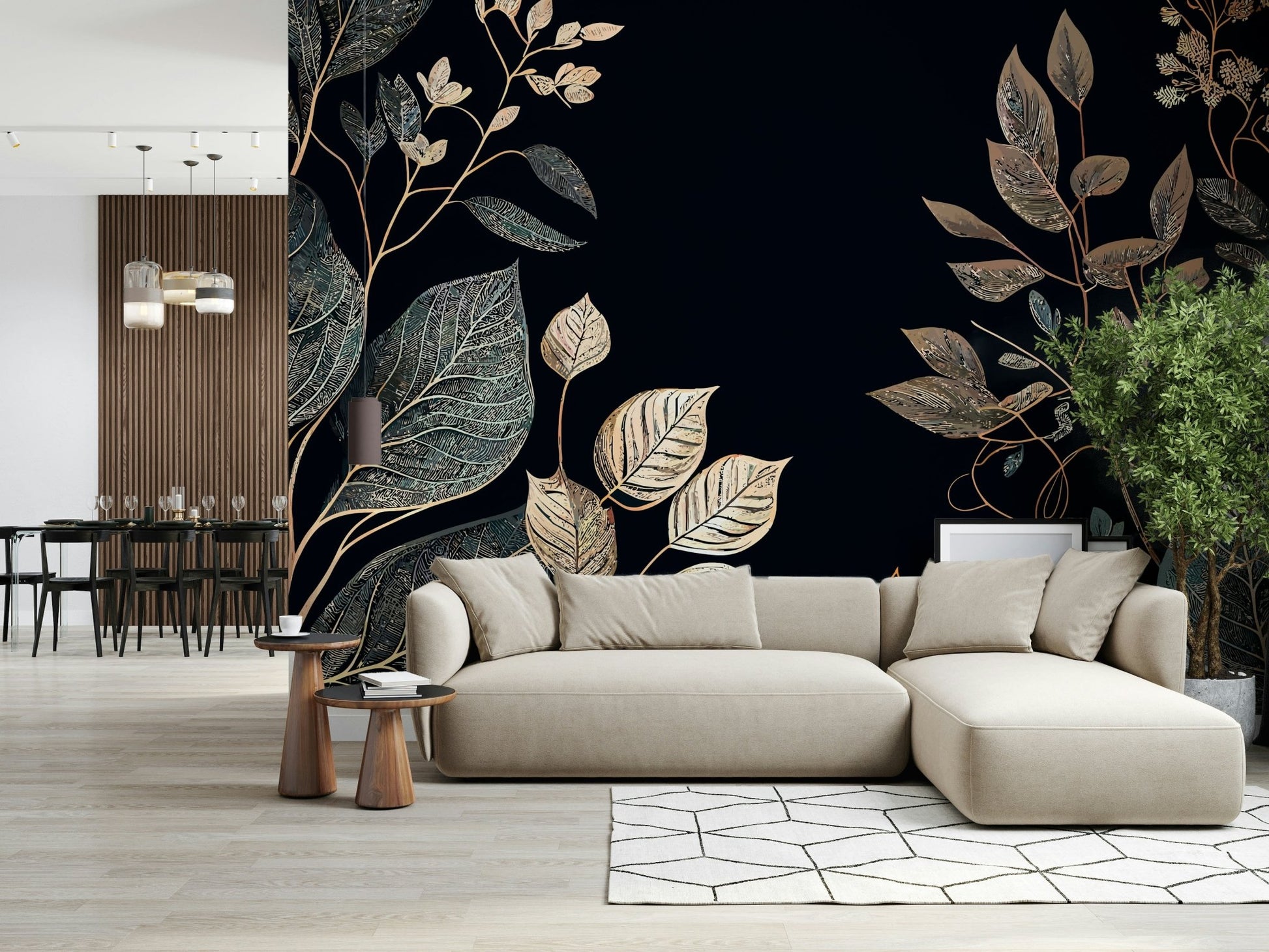 Golden Autumn Wall Mural - Wallanza