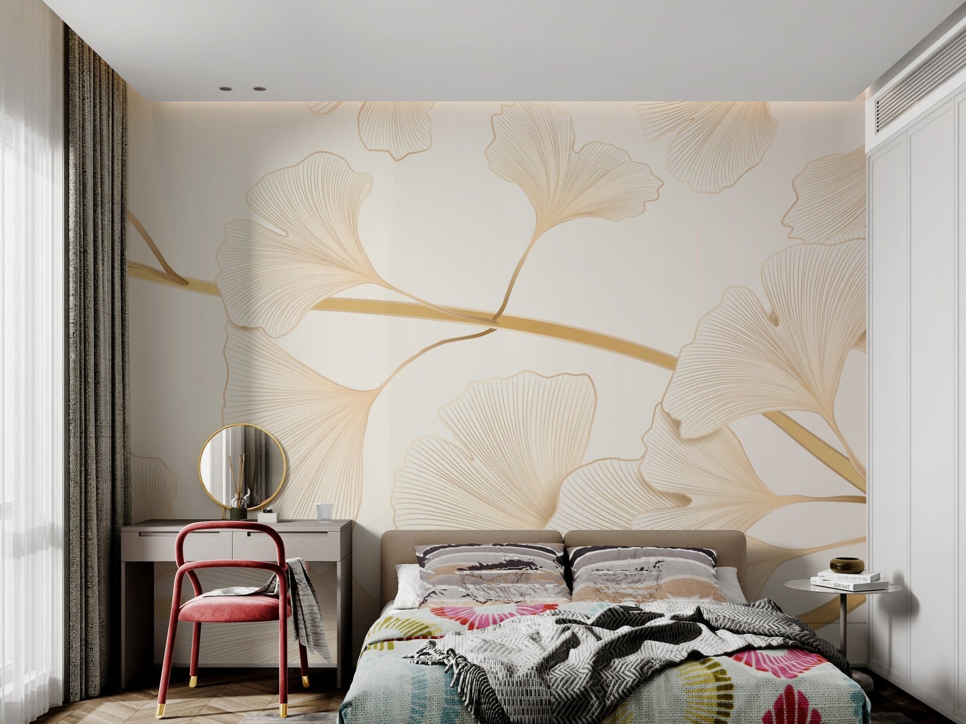 Golden Ginkgo Leaf Wallpaper - Wallanza