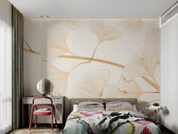 Golden Ginkgo Leaf Wallpaper - Wallanza