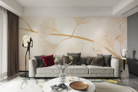 Golden Ginkgo Leaf Wallpaper - Wallanza