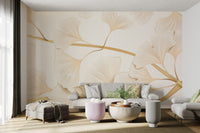 Golden Ginkgo Leaf Wallpaper - Wallanza