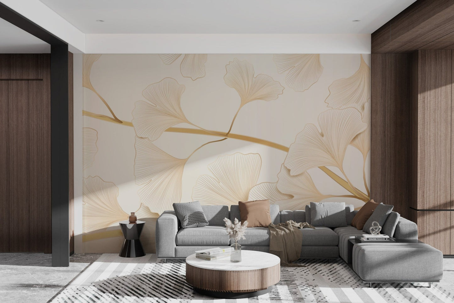 Golden Ginkgo Leaf Wallpaper - Wallanza