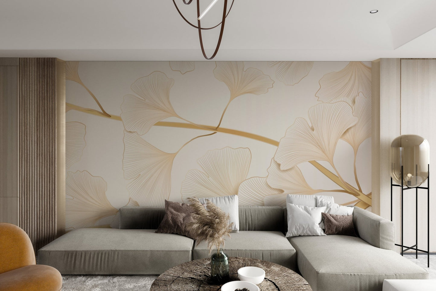 Golden Ginkgo Leaf Wallpaper - Wallanza