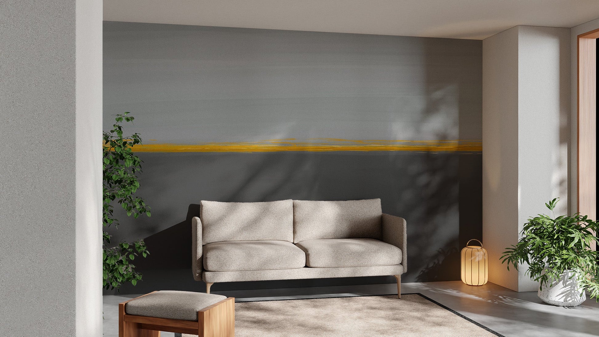 Golden Horizon Wallpaper Mural - Wallanza