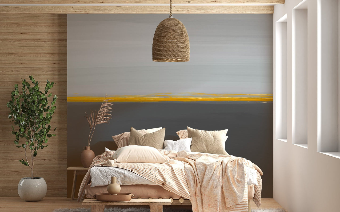 Golden Horizon Wallpaper Mural - Wallanza