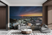 Golden Hour Ocean Wallpaper - Wallanza