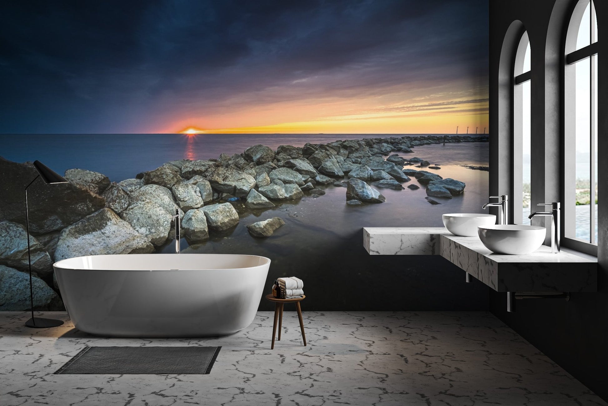 Golden Hour Ocean Wallpaper - Wallanza