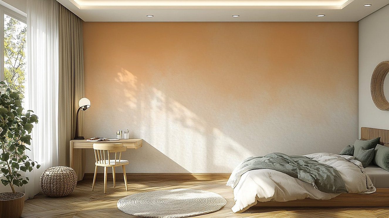 Golden hour ombre wallpaper with warmth
