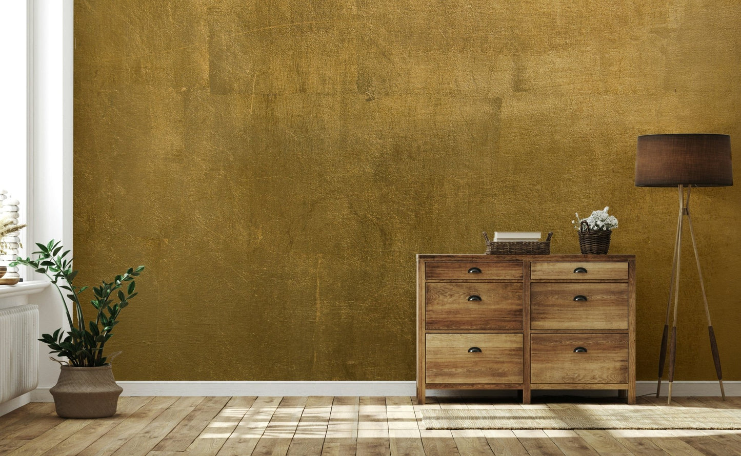 Golden Patina Wall Mural - Wallanza
