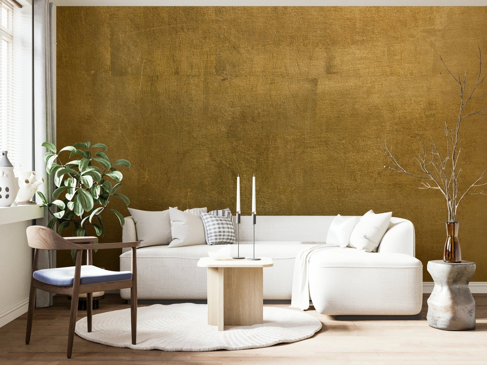 Golden Patina Wall Mural - Wallanza