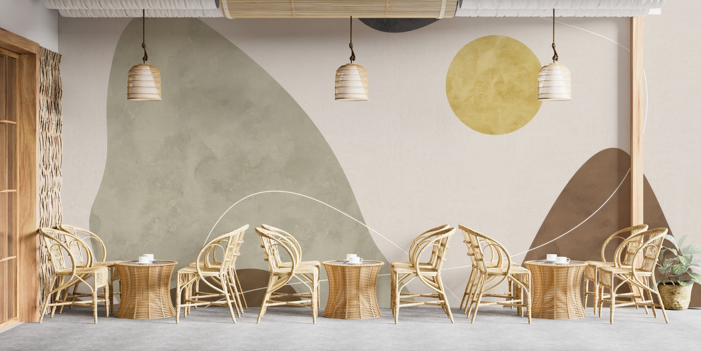 Golden Sun Wallpaper Mural - Wallanza