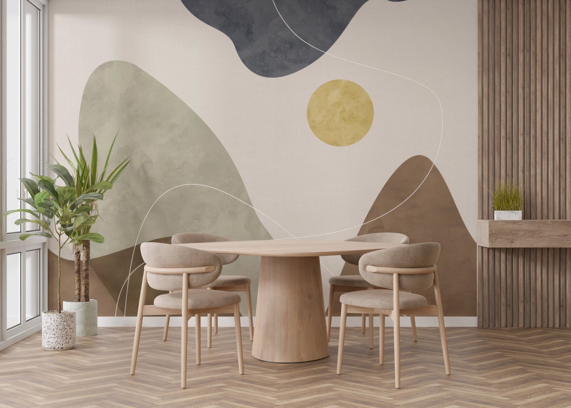 Golden Sun Wallpaper Mural - Wallanza